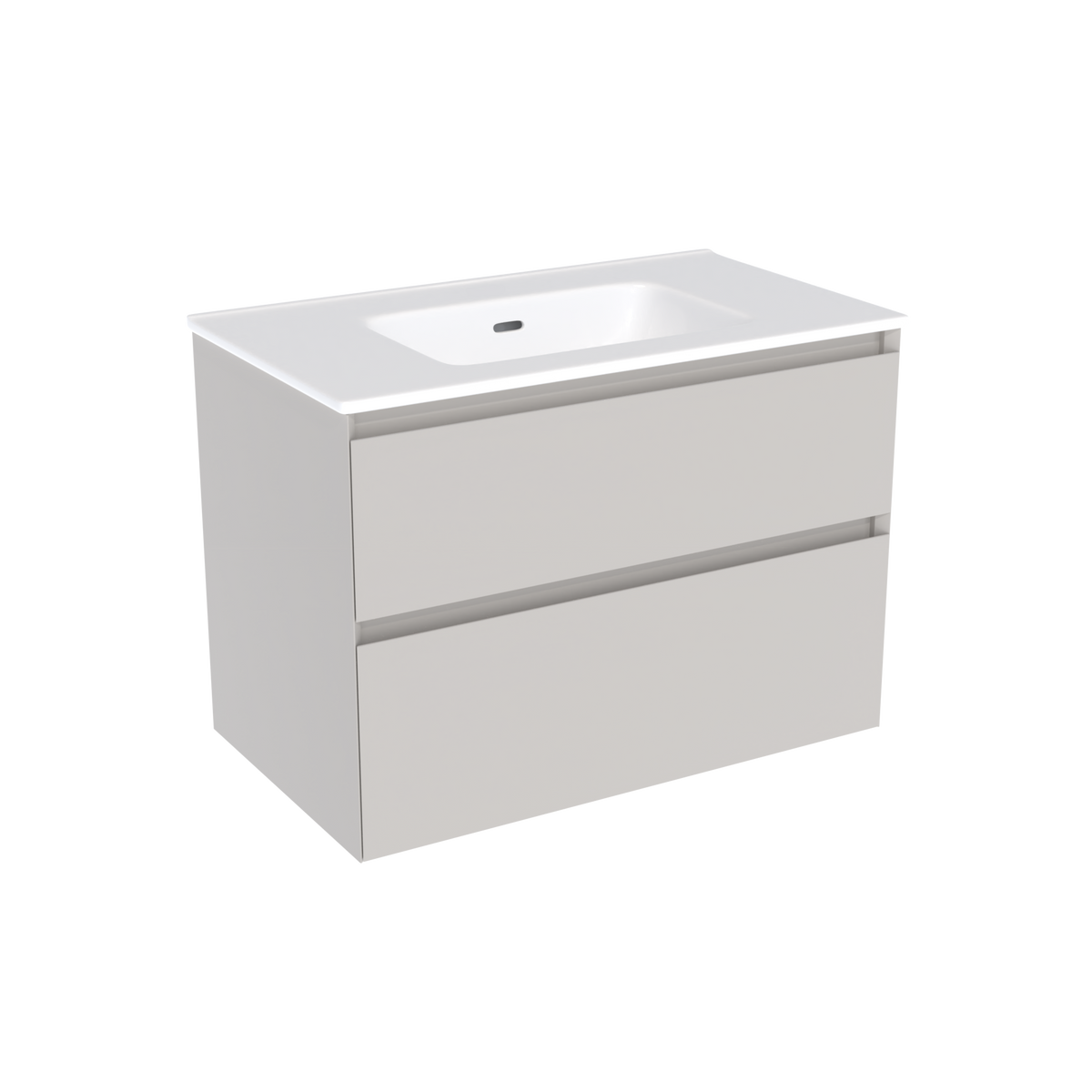 Coalbrook Decimal 800mm Vanity Unit DV9080 Subtle Silk, Port ceramic basin