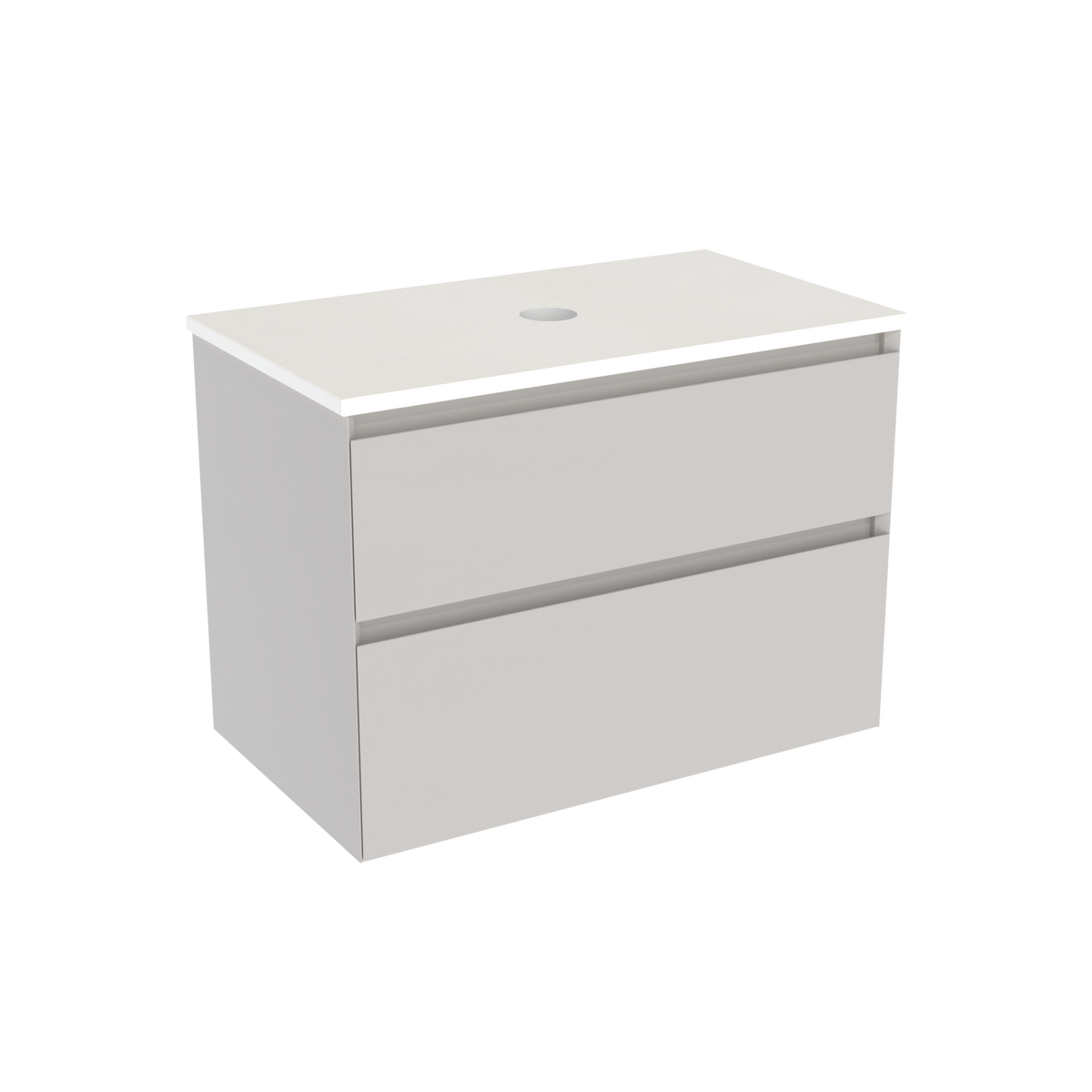 Coalbrook Decimal 800mm Vanity Unit DV9080 Subtle Silk, Whisper White quartz countertop