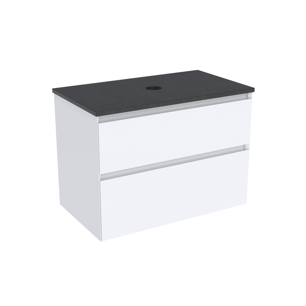 Coalbrook Decimal 800mm Vanity Unit DV9080 Whitworth White, Midnight Mill quartz countertop