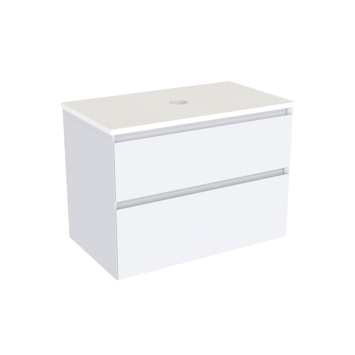 Coalbrook Decimal 800mm Vanity Unit DV9080 Whitworth White, Whisper White quartz countertop