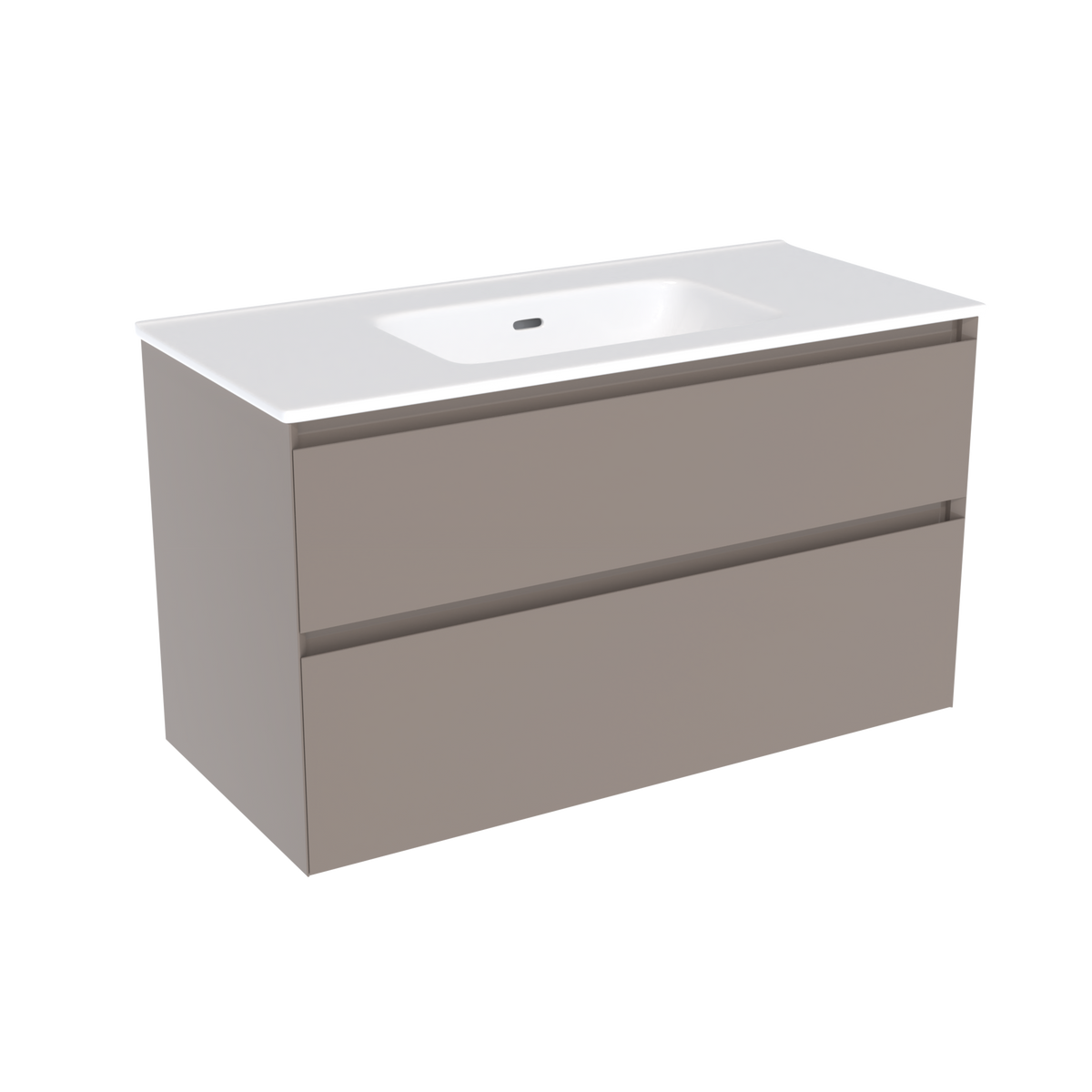 Coalbrook Decimal 1000mm Vanity Unit DV9100 Brazed Brown, Port ceramic basin