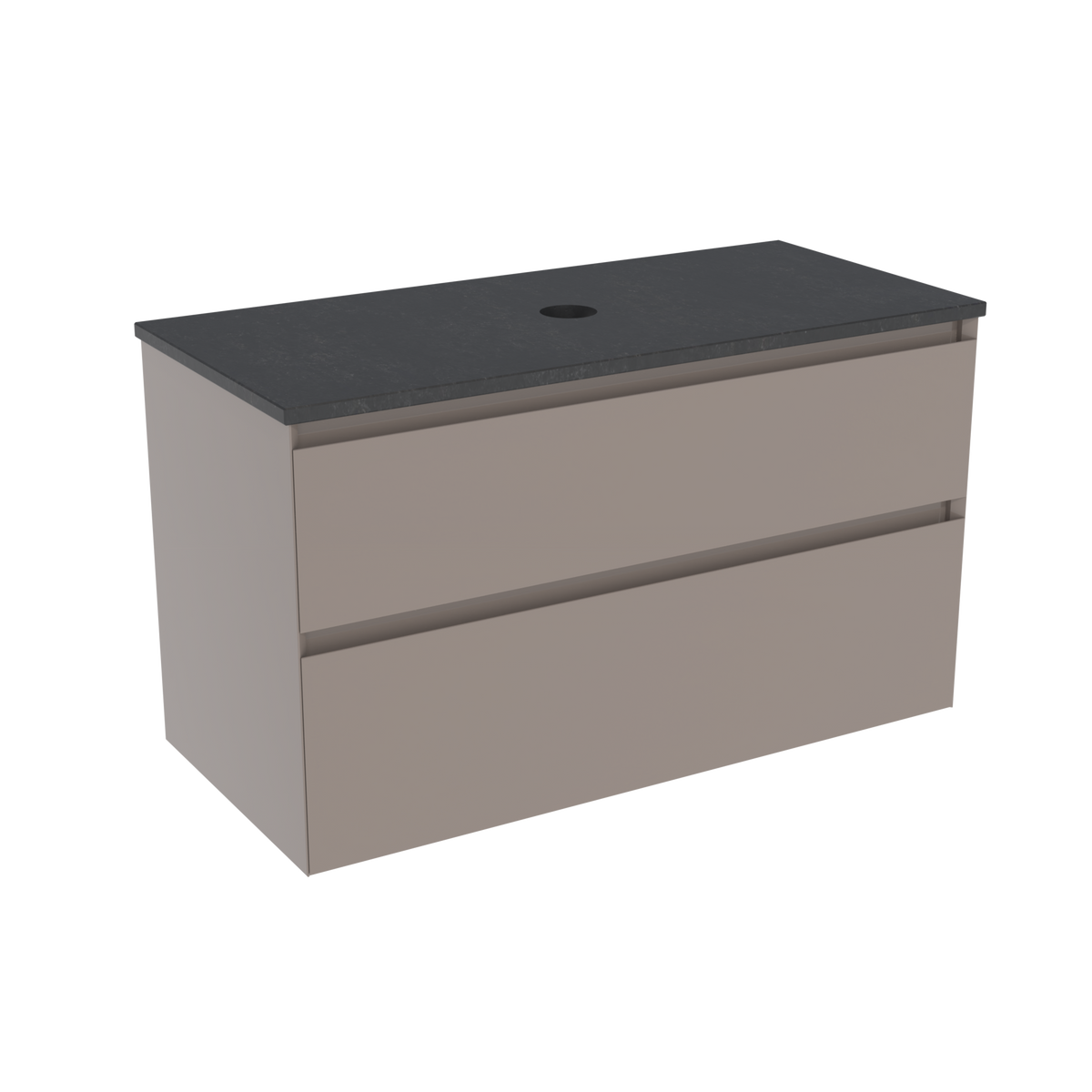 Coalbrook Decimal 1000mm Vanity Unit DV9100 Brazed Brown, Midnight Mill quartz countertop