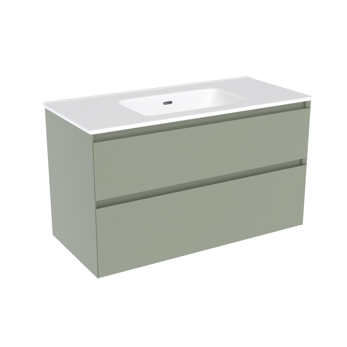 Coalbrook Decimal 1000mm Vanity Unit DV9100 Gauge Green, Port ceramic basin
