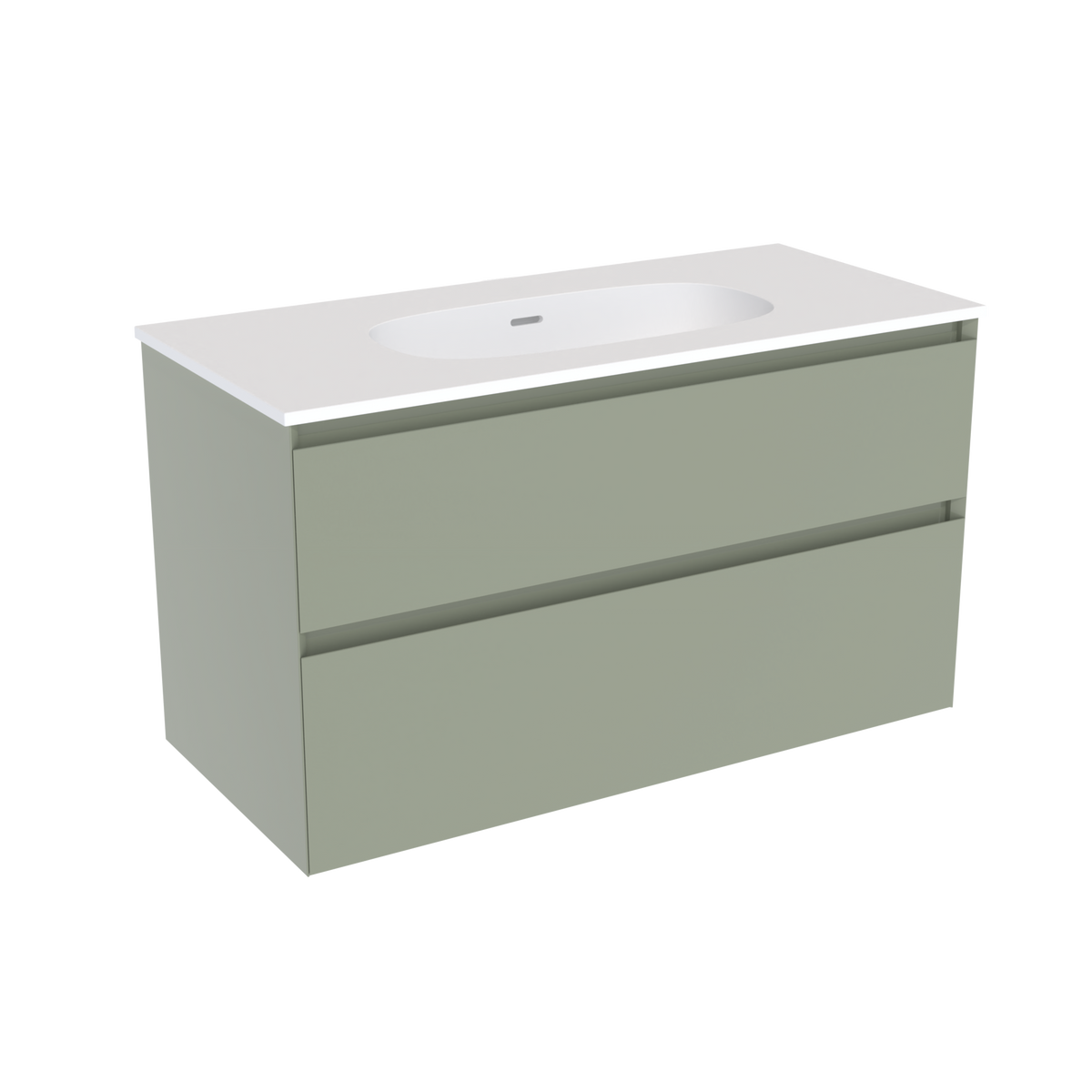 Coalbrook Decimal 1000mm Vanity Unit DV9100 Gauge Green, Float mineral marble basin