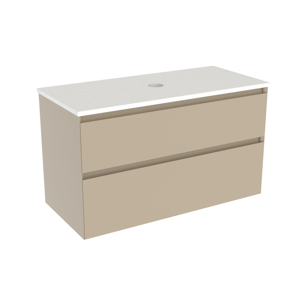 Coalbrook Decimal 1000mm Vanity Unit DV9100 Linen Line, Beach Blanket quartz countertop