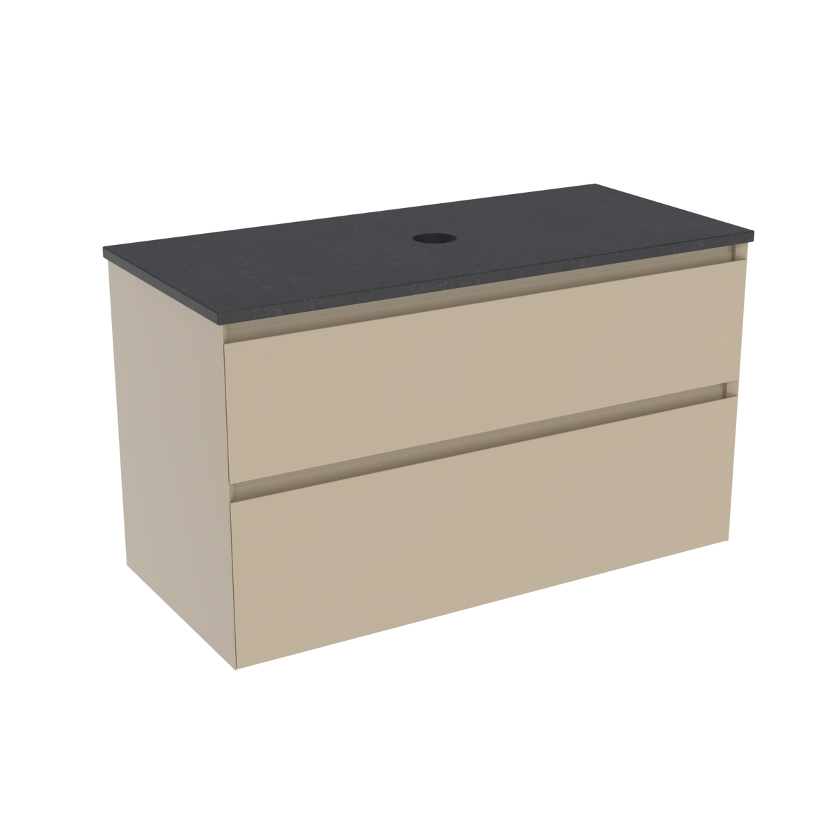 Coalbrook Decimal 1000mm Vanity Unit DV9100 Linen Line, Midnight Mill quartz countertop