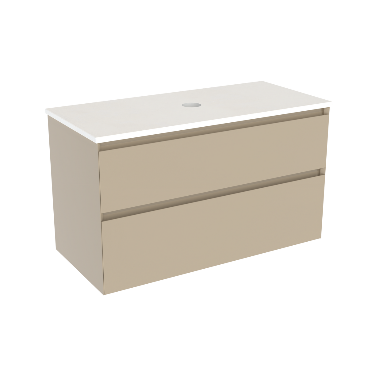 Coalbrook Decimal 1000mm Vanity Unit DV9100 Linen Line, Whisper White quartz countertop