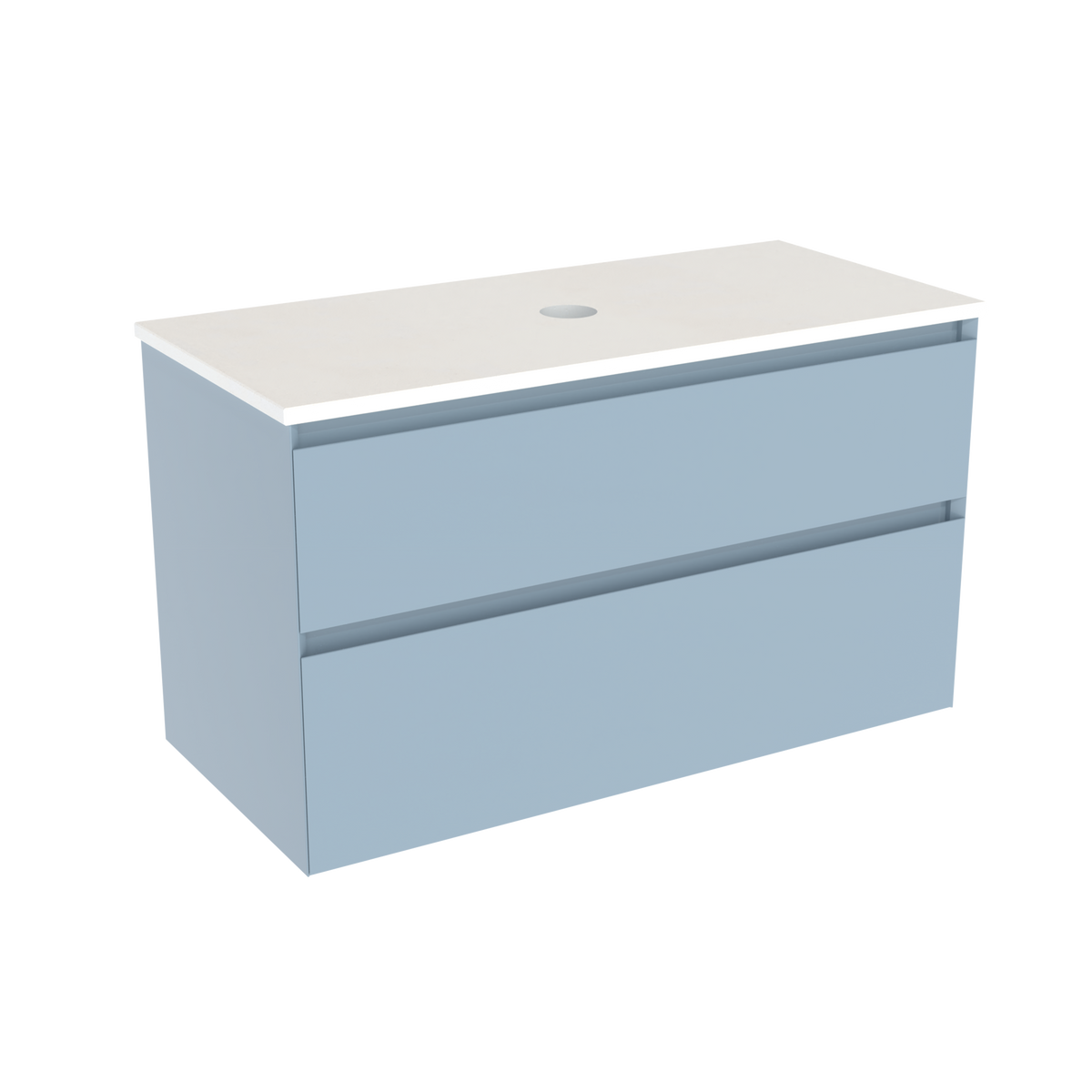 Coalbrook Decimal 1000mm Vanity Unit DV9100 Metric Marine, Whisper White quartz countertop