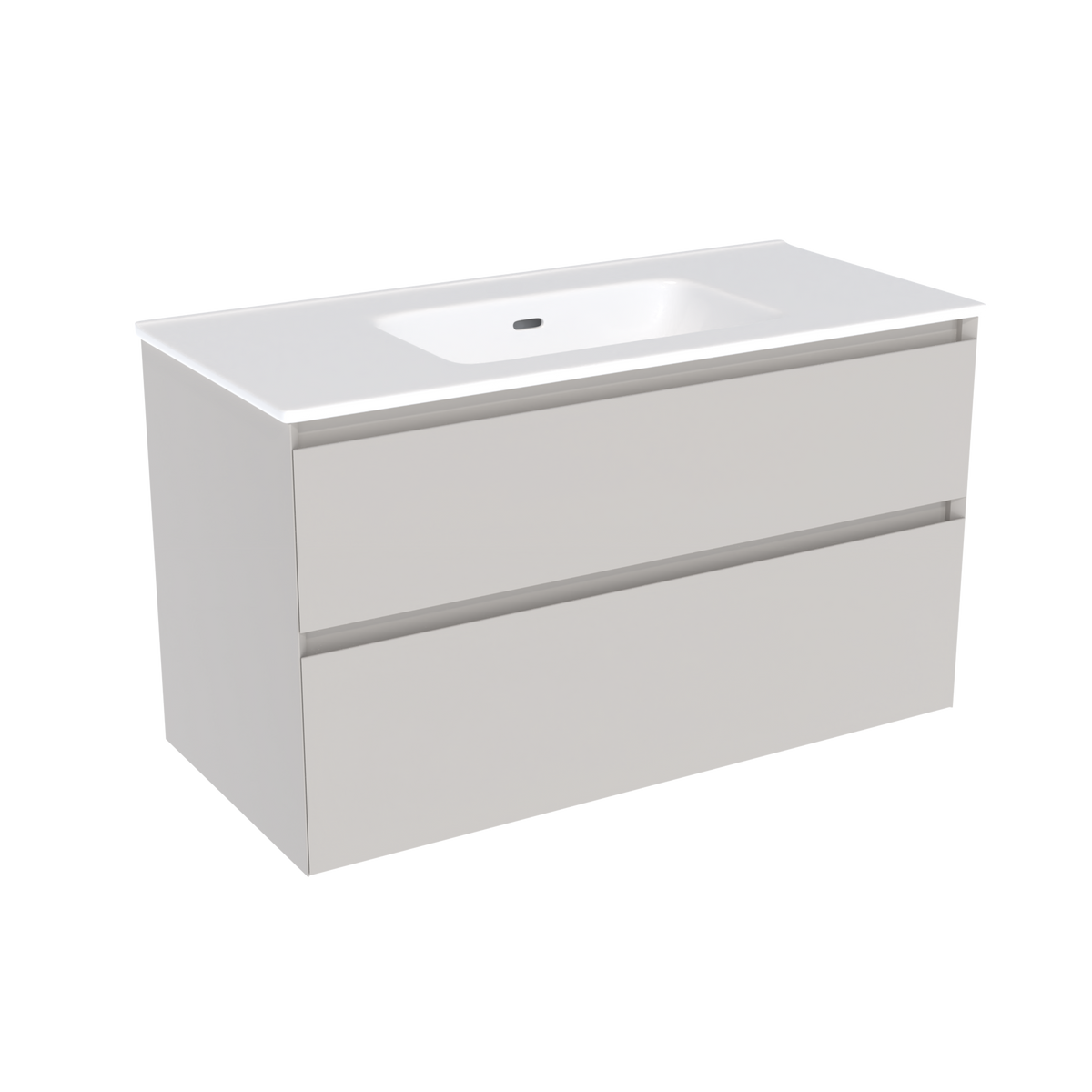 Coalbrook Decimal 1000mm Vanity Unit DV9100 Subtle Silk, Port ceramic basin