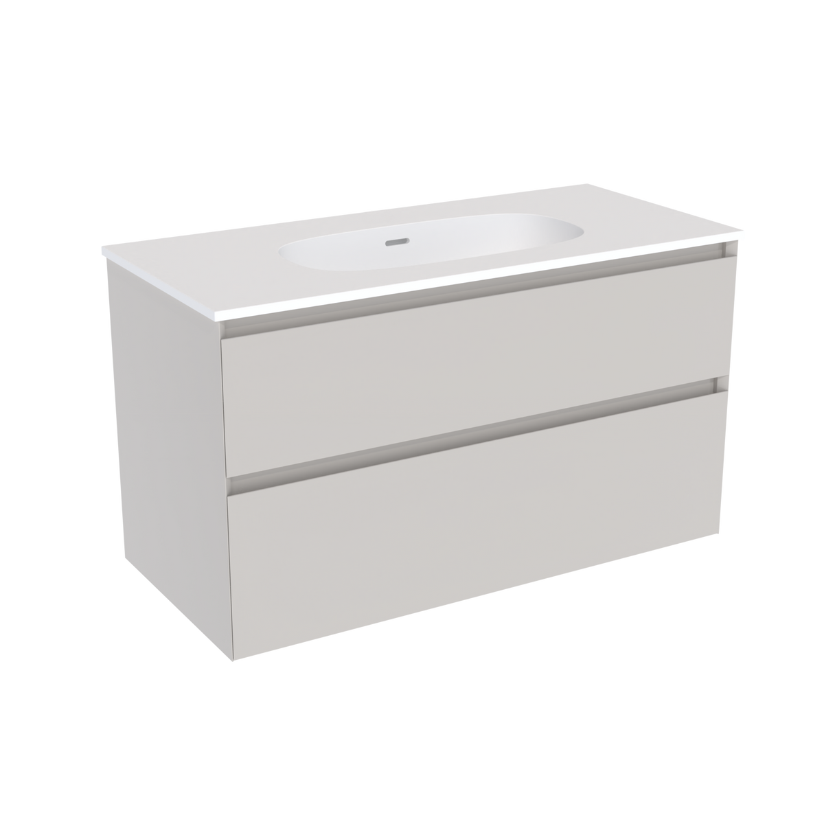 Coalbrook Decimal 1000mm Vanity Unit DV9100 Subtle Silk, Float mineral marble basin