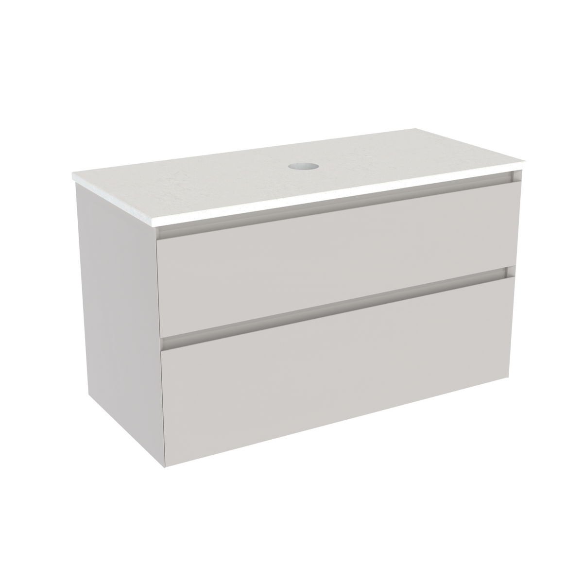 Coalbrook Decimal 1000mm Vanity Unit DV9100 Subtle Silk, Beach Blanket quartz countertop