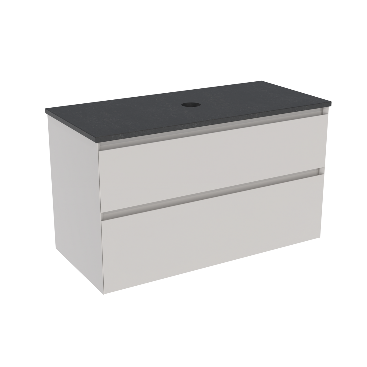Coalbrook Decimal 1000mm Vanity Unit DV9100 Subtle Silk, Midnight Mill quartz countertop
