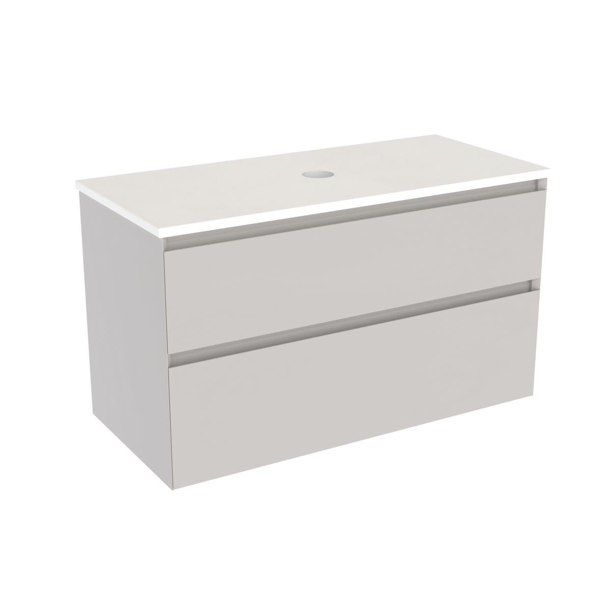 Coalbrook Decimal 1000mm Vanity Unit DV9100 Subtle Silk, Whisper White quartz countertop