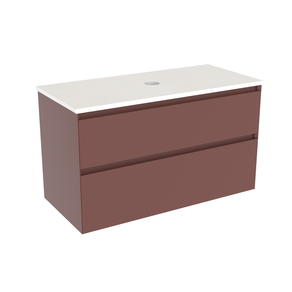 Coalbrook Decimal 1000mm Vanity Unit DV9100 Tenth Tuscan, Whisper White quartz countertop
