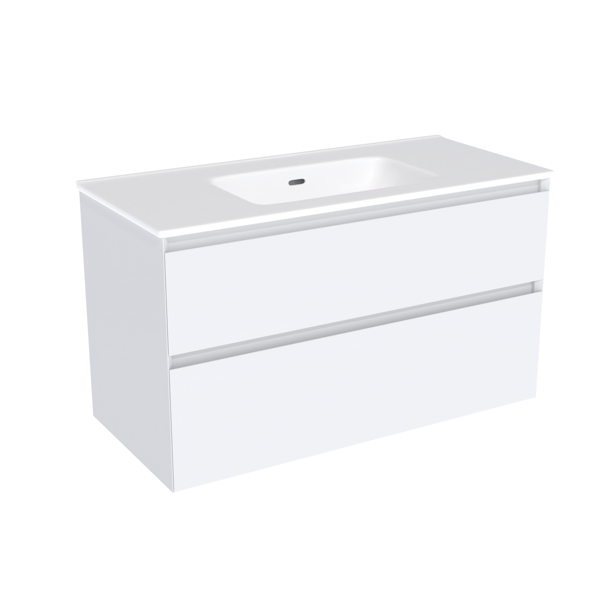 Coalbrook Decimal 1000mm Vanity Unit DV9100 Whitworth White, Port ceramic basin