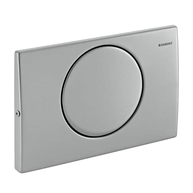 Geberit Delta10 Single Flush Plate in Brushed Stainless Steel