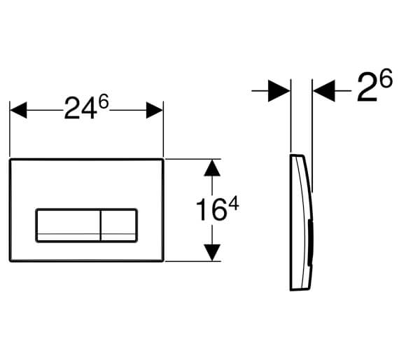 Geberit Delta50 Dual Flush Plate