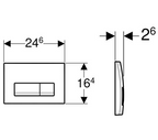 Geberit Delta50 Dual Flush Plate