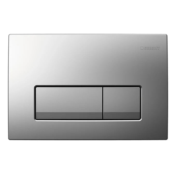 Geberit Delta50 Dual Flush Plate in Matt Chrome