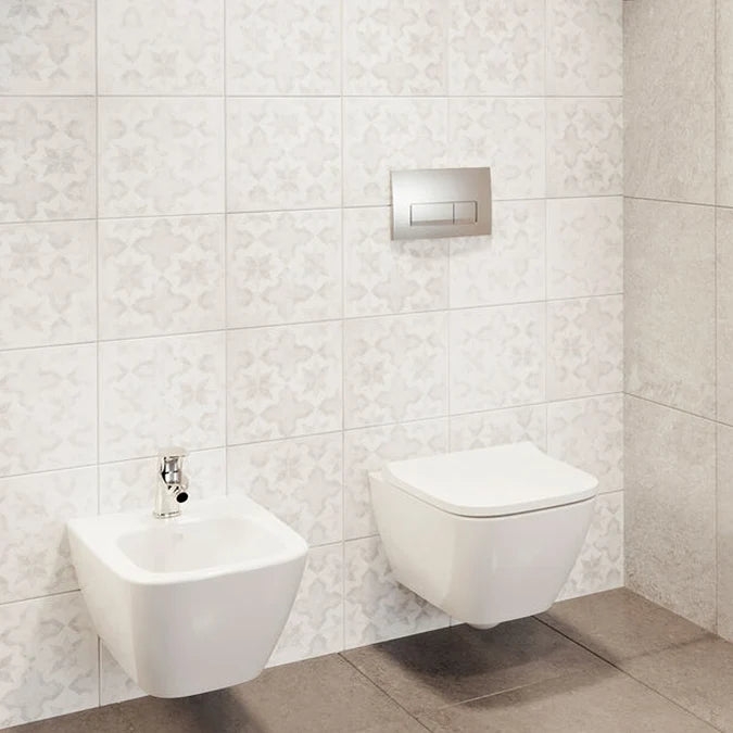 Geberit Delta50 Dual Flush Plate in Matt Chrome