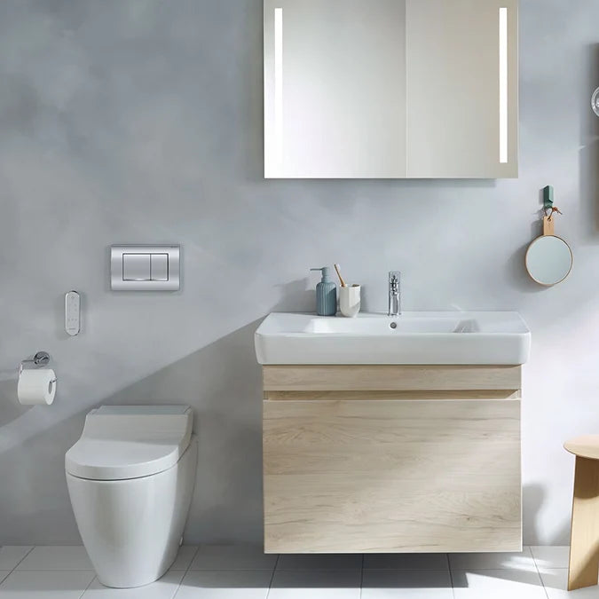Geberit Alpha 12cm Concealed Cistern with Delta30 Flush Plate