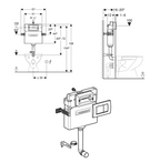 Geberit Alpha 12cm Concealed Cistern with Delta30 Flush Plate