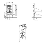Geberit Duofix 980mm Frame & Delta Cistern with Delta20 Flush Plate
