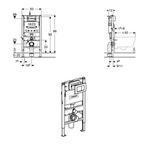 Geberit Duofix 980mm Frame & Delta Cistern with Delta30 Flush Plate