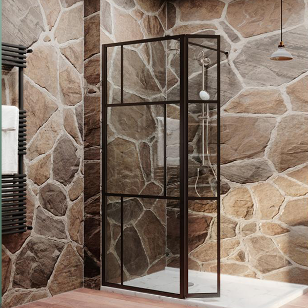 Drench Frame Lite Collection Wall Fixed Shower Panels with Flipper 2