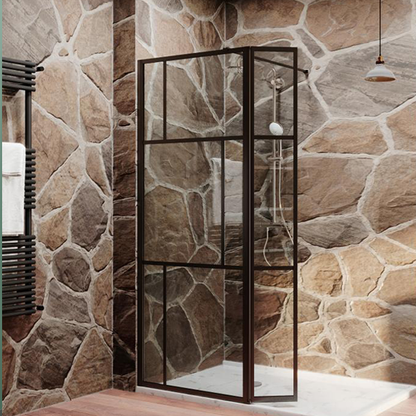 Drench Frame Lite Collection Wall Fixed Shower Panels with Flipper 2