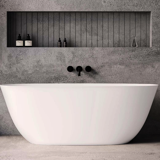 EmporioBagno Senso Matt White Surface Freestanding Bath 1600 x 700mm