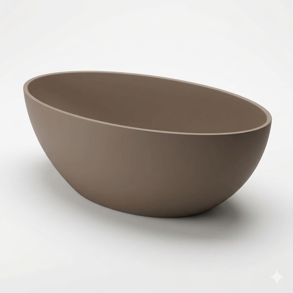 Emporio Bagno Corto 150 Surface Freestanding Stone White & Colour Bath seta