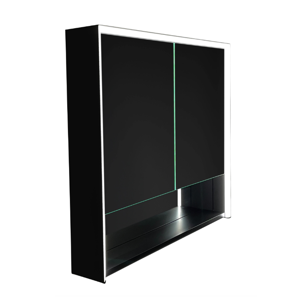 Emporio Bagno Moondust Mirrored Cabinet in Black