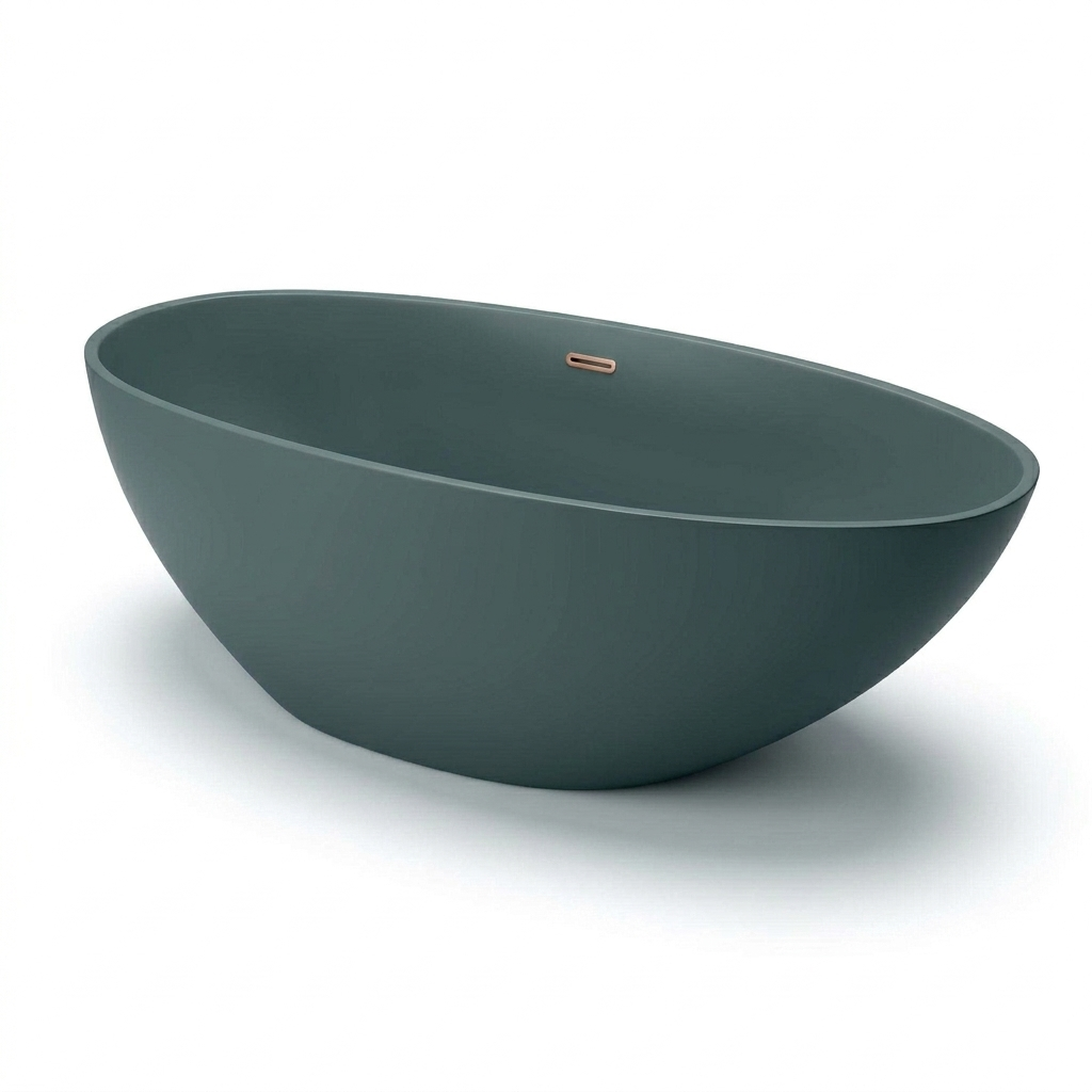 Emporio Bagno Pera 160 Surface Freestanding Stone White & Colour Bath acqua