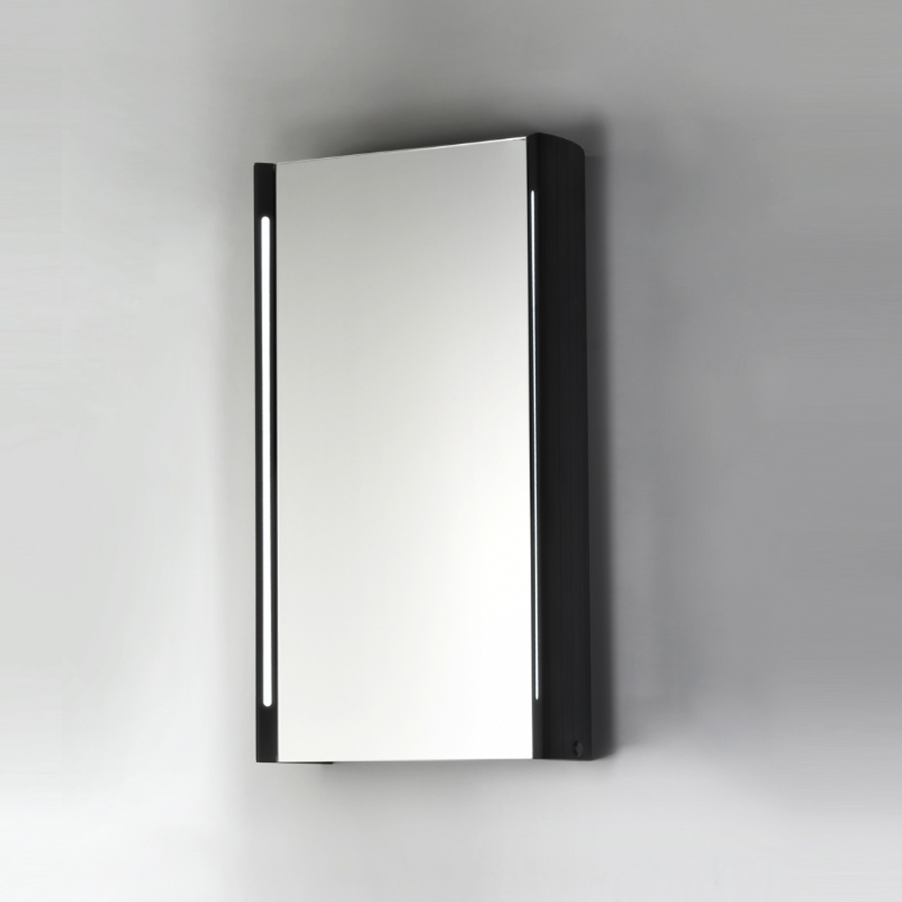 Emporio Bagno Zenit Mirrored Cabinet in Black 