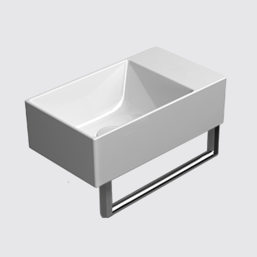 GSI Kube X 40 x 23 Wall Mounted Basin ( white