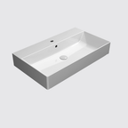 GSI Kube X 80 x 47 Wall Hung Offset Wash Basin  white