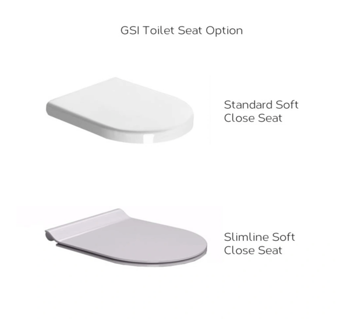 GSI Pura 50 Rimless Wall Hung Toilet & Soft Close Seat