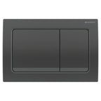 Geberit Duofix Alpha 1120mm Frame & Cistern with Square Flush Plate in Black Chrome