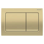 Geberit Duofix Alpha 1120mm Frame & Cistern with Square Flush Plate in Brass