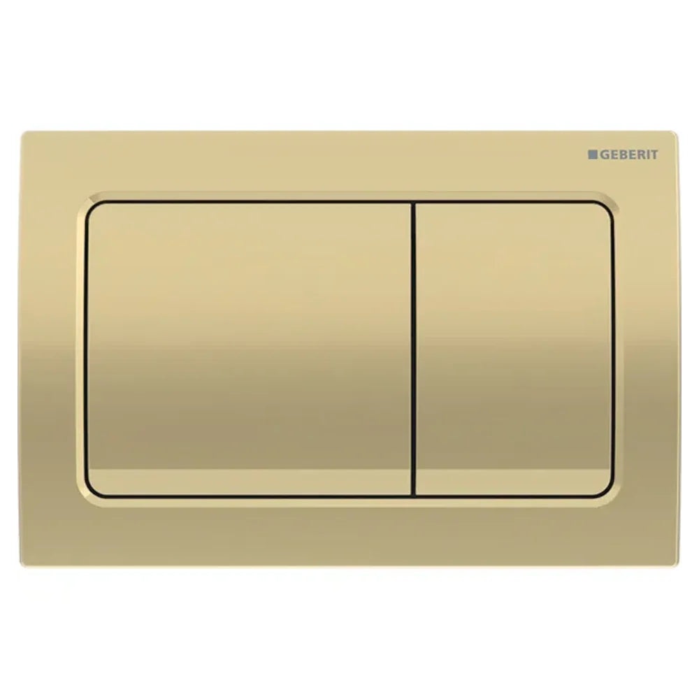 Geberit Duofix Alpha 1120mm Frame & Cistern with Square Flush Plate in Brass
