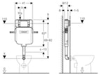 Geberit Sigma 8cm Reduced-Depth Concealed Dual Flush Cistern