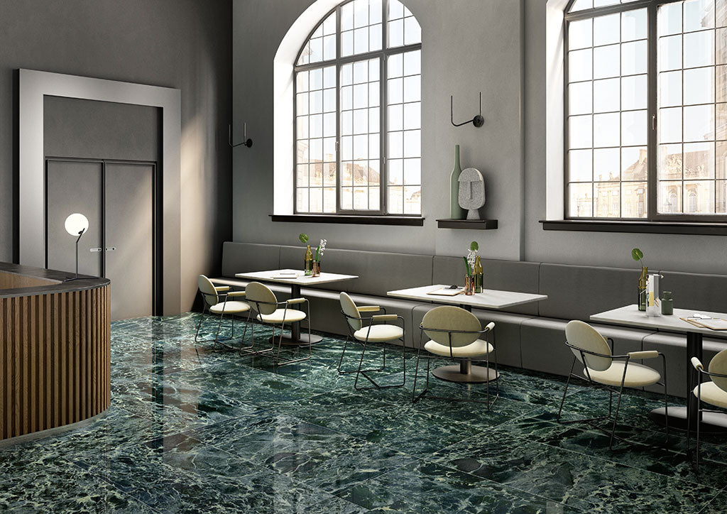 Fioranese Sound of Marbles Verde Intenso 74x148 polished lifestyle