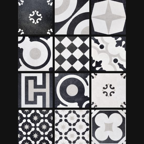 Fioranese Cementine Black&White Mix swatch