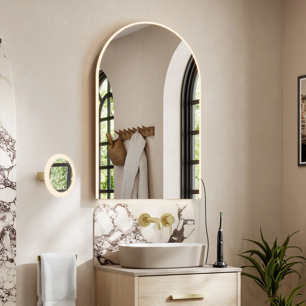 HIB Alba Arch LED Bathroom Mirror  2