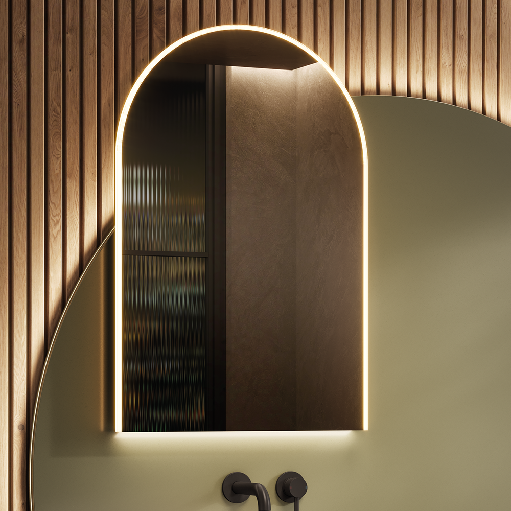 HIB Alba Arch LED Bathroom Mirror  50