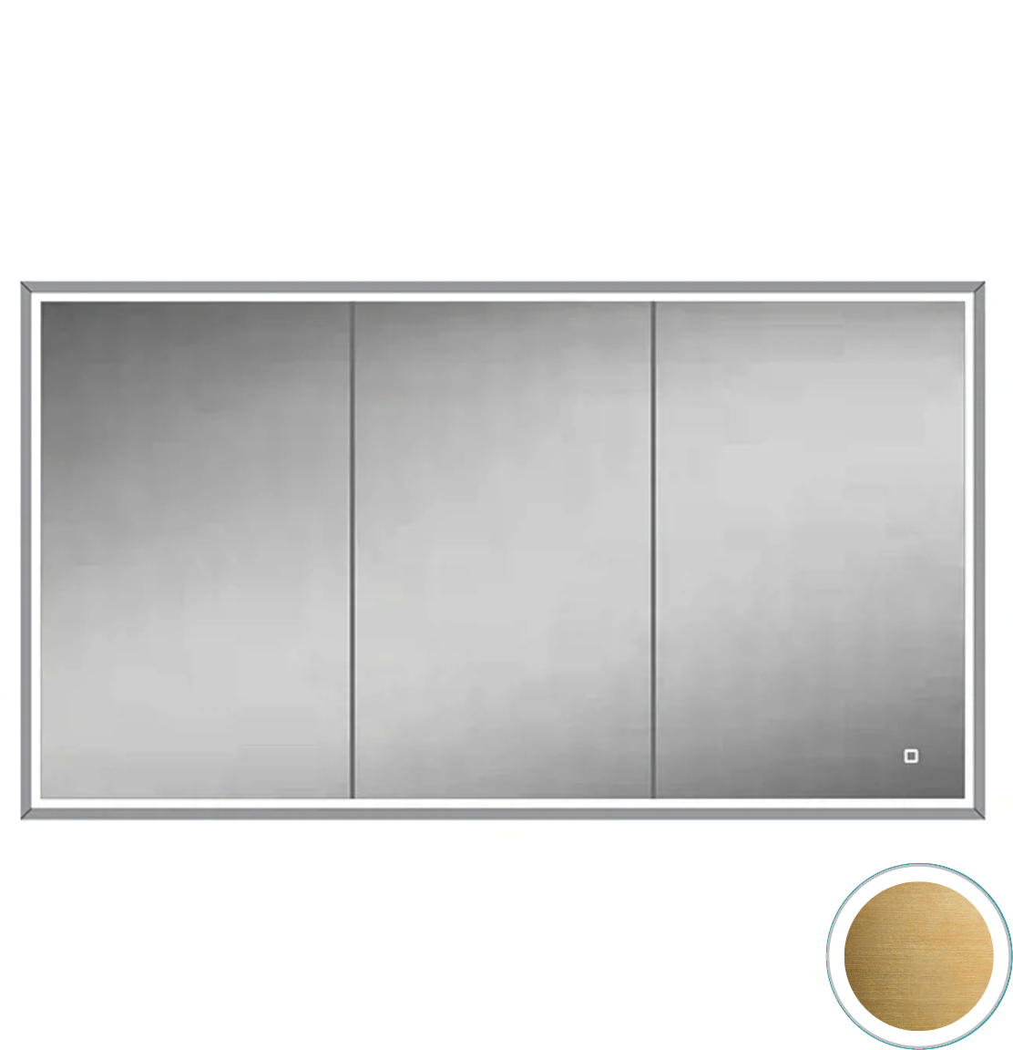 HIB Vanquish Bathroom Cabinet 120 brass