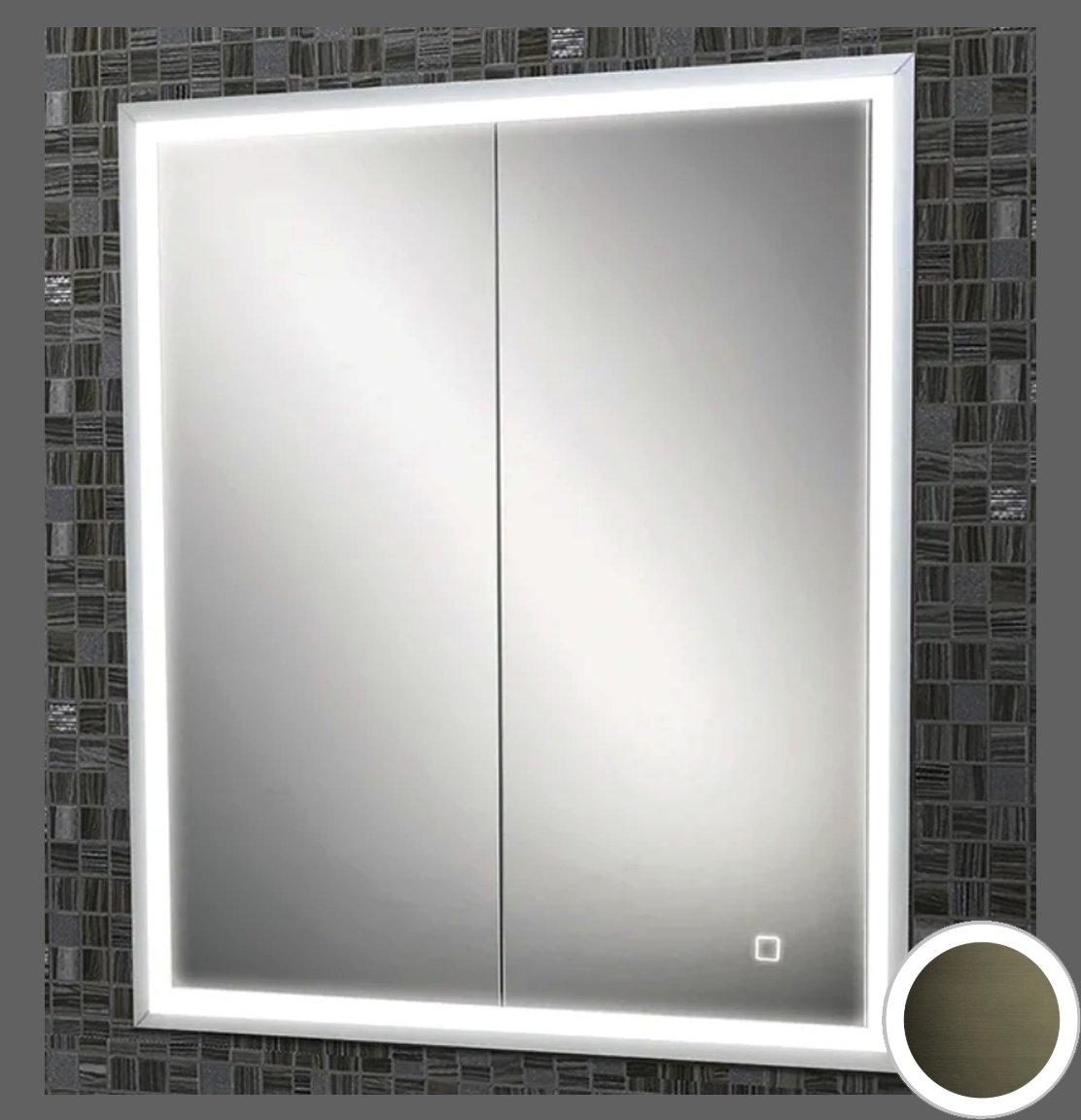 HIB Vanquish Bathroom Cabinet 60 gunmetal