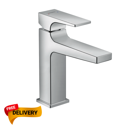 Hansgrohe Metropol Single lever basin mixer 110 with lever handle and push-open waste