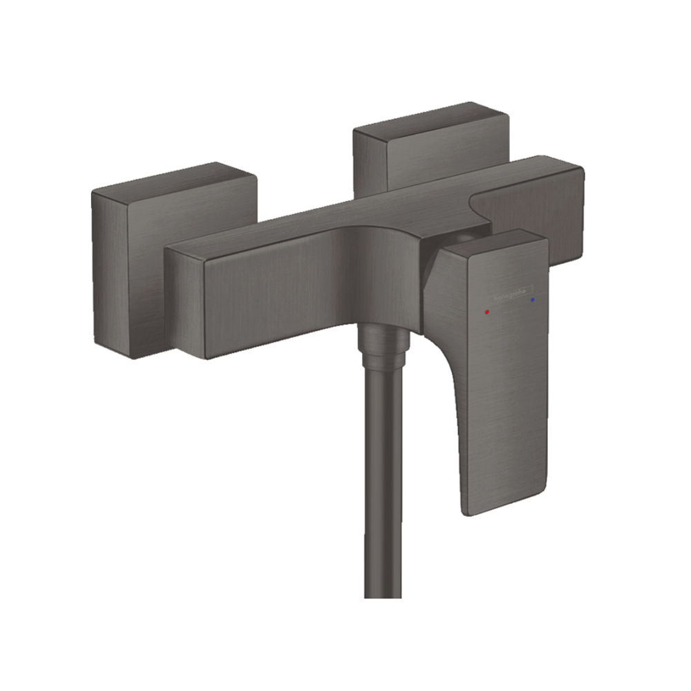 Hansgrohe Metropol Single lever manual shower mixer for exposed installation with lever handle black chrome